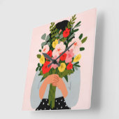 Darling Valentijn II Vierkante Klok (Hoek)