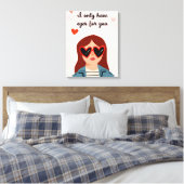 Darling Valentijn IV Canvas Afdruk (Insitu (Slaapkamer))