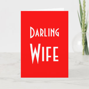 Darling Wife Merry Kerstry Feestdagen Kaart