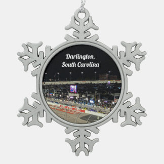 Darlington, South Carolina Versiering Tin Sneeuwvlok Ornament