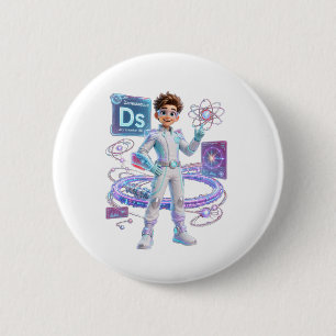 # Darmstadtium (Ds) – Atoomnummer 110 ATOMIVRA Ronde Button 5,7 Cm