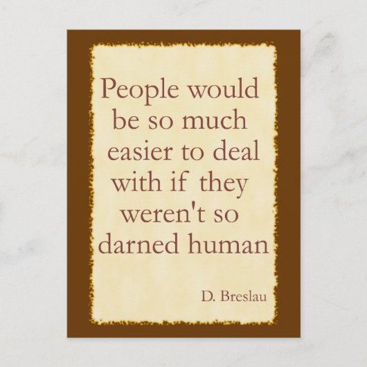 Darned Human Briefkaart (Voorkant)