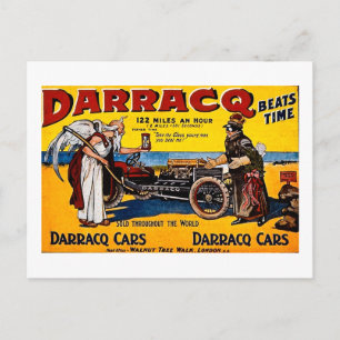 Darracq - automatische reclame briefkaart
