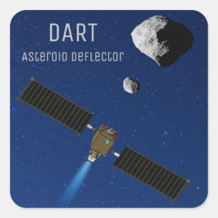 DART Asteroïde Deflecterende ruimtevaartuigen Vierkante Sticker