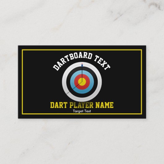 Dart Board Black Visitekaartje (Voorkant)