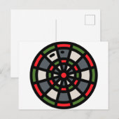 dart board briefkaart (Voorkant / Achterkant)