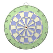 Dart Board: Cream, Bleek Paars en licht groen Dartbord (Voorkant)