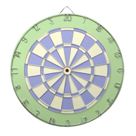 Dart Board: Cream, Bleek Paars en licht groen Dartbord (Voorkant)