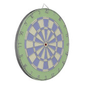 Dart Board: Cream, Bleek Paars en licht groen Dartbord (Voorkant Links)