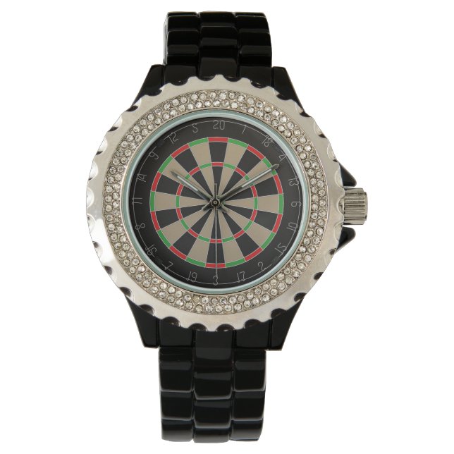 Dart Board Darts Bullseye Horloge (Voorkant)