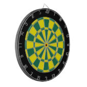 Dart Board: Geel, groen en zwart Dartbord (Voorkant Links)