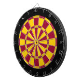Dart Board: Geel, maroon en zwart Dartbord (Voorkant Rechts)