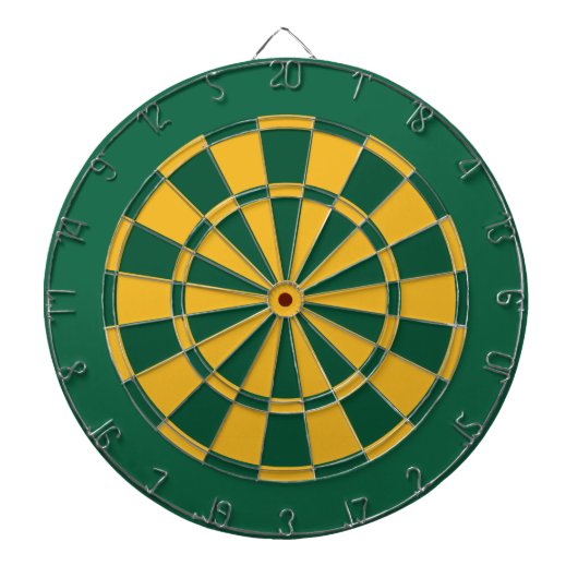 Dart Board: Goud, groen en donkergroen Dartbord (Voorkant)