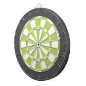 Dart Board: Grijs wit, Limoen en houtskool Dartbord (Voorkant Rechts)