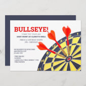 Dart Board Invitation Kaart (Voorkant / Achterkant)