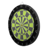 Dart Board: Kalksteengroen, steenkoolgrijs en zwar Dartbord (Voorkant Rechts)