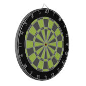 Dart Board: Kalksteengroen, steenkoolgrijs en zwar Dartbord (Voorkant Links)