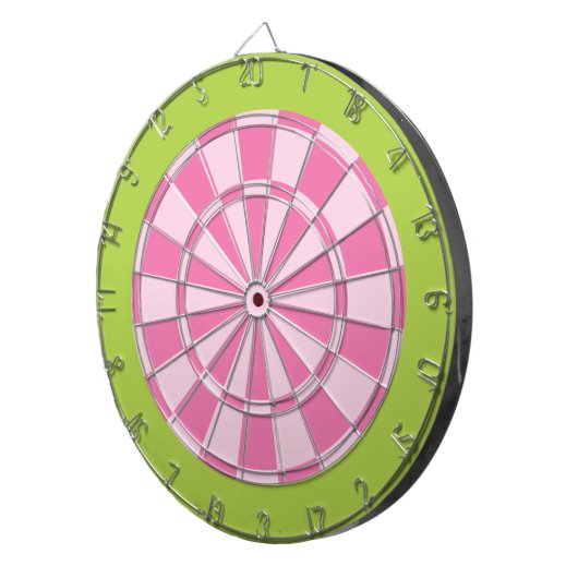 Dart Board: Lichtroze en kalkgroen Dartbord (Voorkant Rechts)