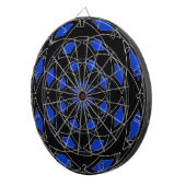 Dart Board met blauw zwart Abstract Design Dartbord (Voorkant Rechts)
