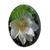 Dart Board met delicate witte Lotus Flower Dartbord (Voorkant Rechts)