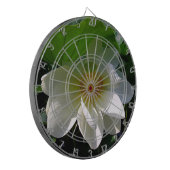Dart Board met delicate witte Lotus Flower Dartbord (Voorkant Links)