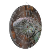 Dart Board met kleurrijke Iguana hazard Dartbord (Voorkant Links)