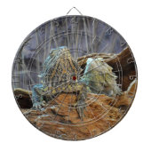 Dart Board met twee merkwaardige lizards Dartbord (Voorkant)
