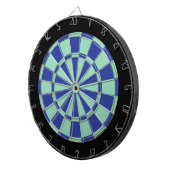 Dart Board: Mint Green, Royal Blue en Black Dartbord (Voorkant Rechts)