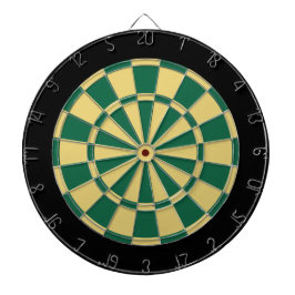 Dart Board: Oud goud, donkergroen en zwart Dartbord