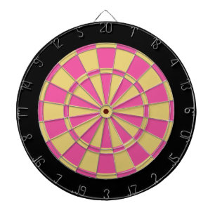 Dart Board: Oud goud, roze en zwart Dartbord