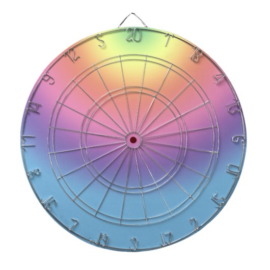 Dart board - Regenboogkleuren II Dartbord (Voorkant)