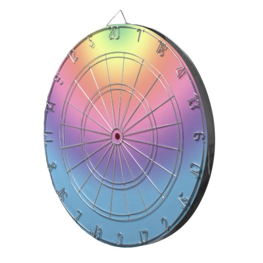 Dart board - Regenboogkleuren II Dartbord (Voorkant Rechts)