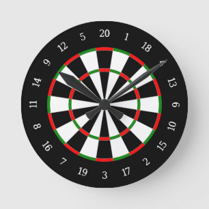 Dart Board Ronde Klok