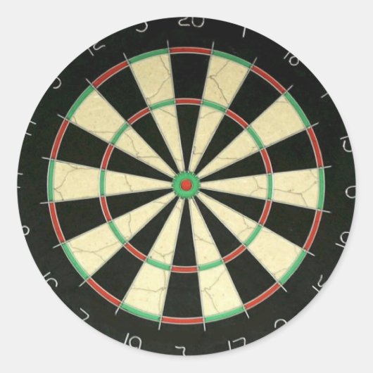 Dart Board Ronde Sticker (Voorkant)