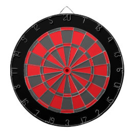 Dart Board: Rood, steenkoolgrijs en zwart Dartbord