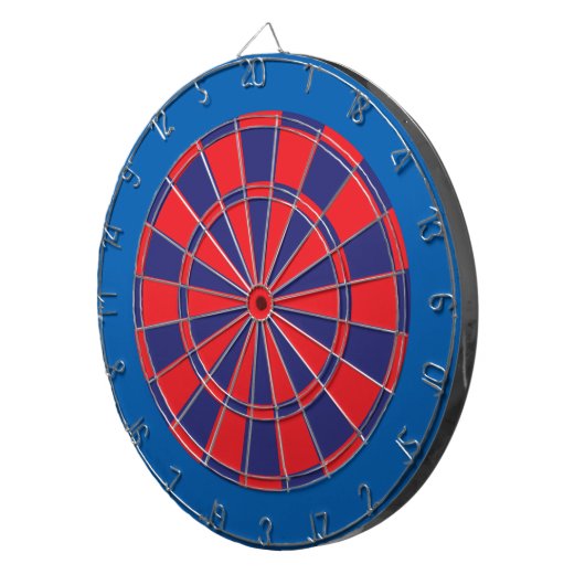 Dart Board: Rood, zeemacht en blauw Dartbord (Voorkant Rechts)