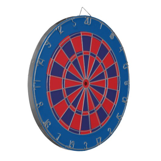 Dart Board: Rood, zeemacht en blauw Dartbord (Voorkant Links)