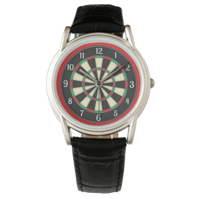 Dart Board Sporty Style Horloge (Voorkant)