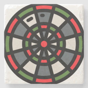 dart board stenen onderzetter