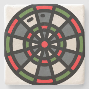 dart board stenen onderzetter