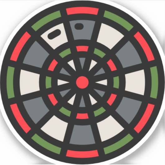 dart board sticker (Voorkant)