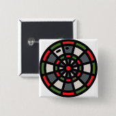 dart board vierkante button 5,1 cm (Voorkant /achterkant)