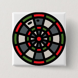 dart board vierkante button 5,1 cm