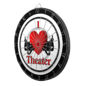 Dart Board voor comedy- en tragische regelgeving Dartbord (Voorkant Rechts)