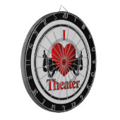 Dart Board voor comedy- en tragische regelgeving Dartbord (Voorkant Links)