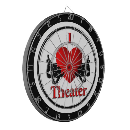 Dart Board voor comedy- en tragische regelgeving Dartbord (Voorkant Links)