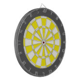 Dart Board: Wit, geel en steenkoolgrijs Dartbord (Voorkant Links)