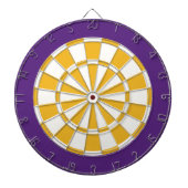 Dart Board: Wit, goud en Paars Dartbord (Voorkant)