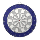Dart Board: Wit, grijs en zeemacht Dartbord (Voorkant)