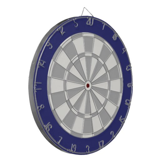 Dart Board: Wit, grijs en zeemacht Dartbord (Voorkant Links)